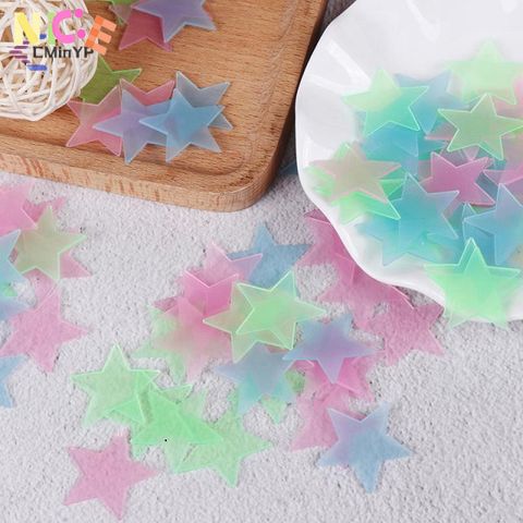 Đèn Ngôi Sao 3D Dạ Quang - Bộ 100 Hạt Trang Trí Phát Sáng Tường, Phòng Ngủ, Không Gian Thư Giãn cho Trẻ Em