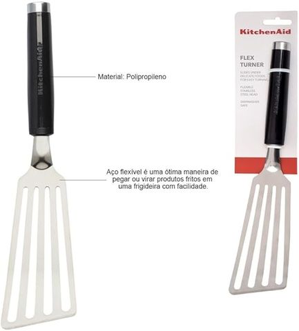 Xẻng Lật KitchenAid KCG024OHOBE Màu Đen - Dụng Cụ Nhà Bếp Chuyên Dụng Cho Món Ăn Mỏng Manh, Dễ Dàng Vệ Sinh
