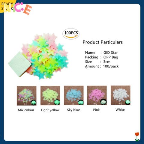 Sticker Dán Tường Ngôi Sao Phát Sáng 3D - Bộ 100 Chiếc Tạo Không Gian Lung Linh Lãng Mạn, Quà Tặng Ý Nghĩa Cho Người Thân