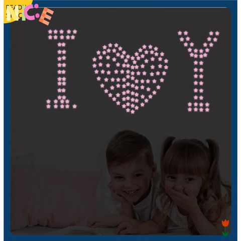 Sticker Dán Tường Ngôi Sao Phát Sáng 3D - Bộ 100 Chiếc Tạo Không Gian Lung Linh Lãng Mạn, Quà Tặng Ý Nghĩa Cho Người Thân