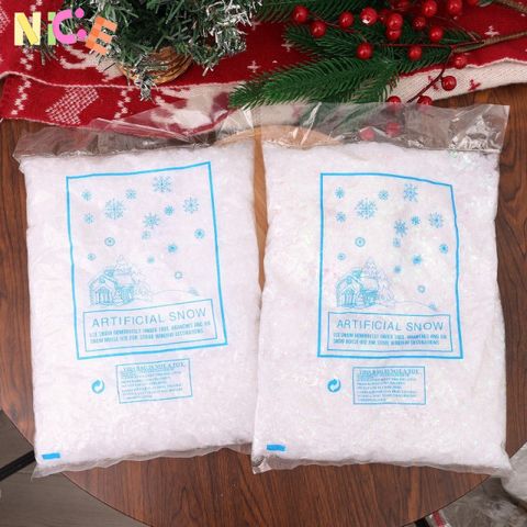200g Bột Tuyết Nhân Tạo Trang Trí Cây Giáng Sinh - Tuyết Giả Chất Liệu PET Đẹp Mắt Cho Mùa Lễ Hội