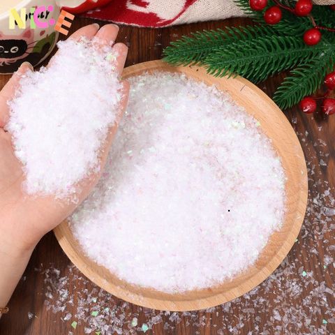 200g Bột Tuyết Nhân Tạo Trang Trí Cây Giáng Sinh - Tuyết Giả Chất Liệu PET Đẹp Mắt Cho Mùa Lễ Hội