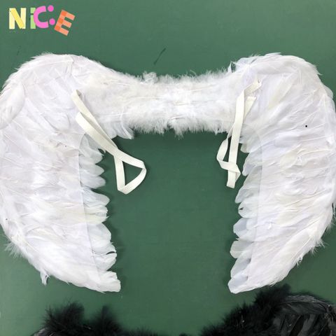 Đôi Cánh Thiên Thần và Ma Hắc Ám Bằng Lông Vũ - Phụ Kiện Cosplay Halloween Cho Trẻ Em và Người Lớn