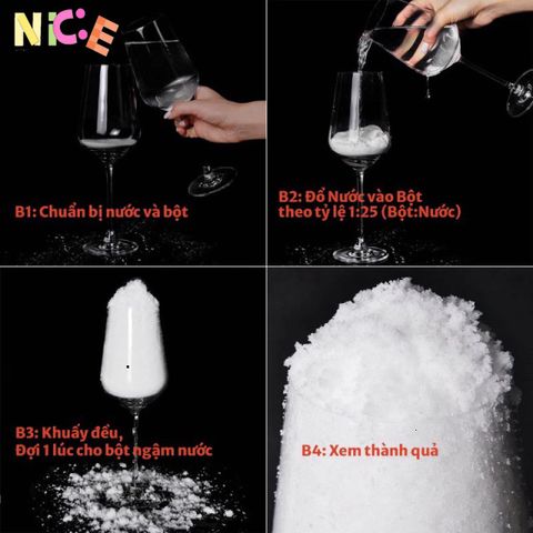 Tuyết Nhân Tạo Siêu Mịn - Nguyên Liệu Lý Tưởng Cho Slime Mây Và Trang Trí Dịp Lễ 20G/50G/100G