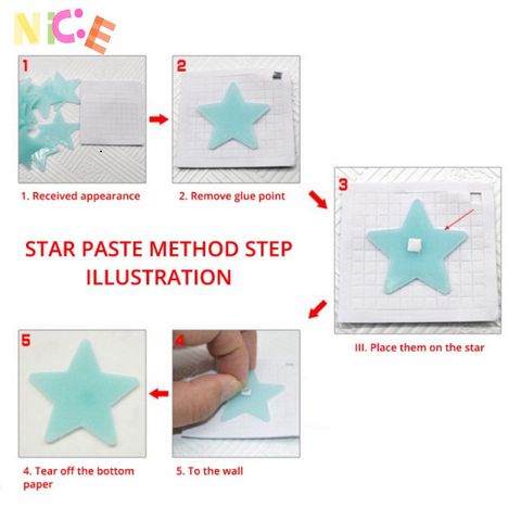 Bộ 100 Sao 3D Phát Sáng Dán Tường - Trang Trí Không Gian Lung Linh Cho Phòng Ngủ Trẻ Em và Người Lớn