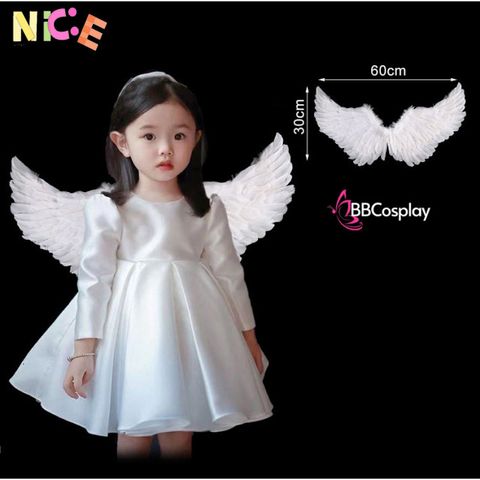 Cánh Thiên Thần Lông Ngỗng Trắng BBCOSPLAY Cho Trẻ Em - Phụ Kiện Hóa Trang Dễ Thương Nhiều Kích Cỡ 60-160cm