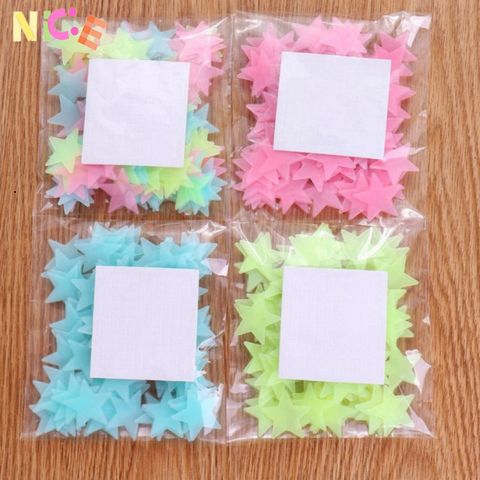 Bộ 100 Ngôi Sao Dạ Quang Đủ Màu - Dán Tường Phát Sáng Lấp Lánh Ban Đêm Cho Phòng Ngủ Trẻ Em, Tạo Không Gian Kỳ Diệu