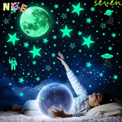 Bộ 100 Hình Dán Ngôi Sao Phát Sáng - Trang Trí Tường Nghệ Thuật Độc Đáo Cho Không Gian Sống Lung Linh