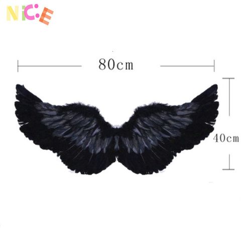 Cánh Thiên Thần Cosplay Đen Trắng - Đôi Cánh Lông Vũ Dành Cho Tiệc Tùng và Hóa Trang ấn Tượng