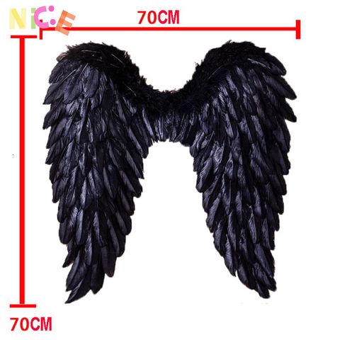 Cánh Thiên Thần Cosplay Đen Trắng - Đôi Cánh Lông Vũ Dành Cho Tiệc Tùng và Hóa Trang ấn Tượng