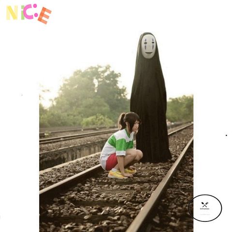 Bộ Trang Phục Vô Diện - Áo Choàng Đen & Mặt Nạ Bí Ẩn Cho Cosplay Anime, Phù Hợp Với Mọi Kích Cỡ Nam Nữ Trẻ Em