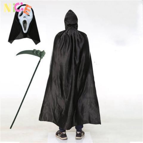 Bộ trang phục Halloween Thần Chết - Áo choàng, mặt nạ & lưỡi hái đáng sợ - Đồ hóa trang cho bữa tiệc Halloween ấn tượng