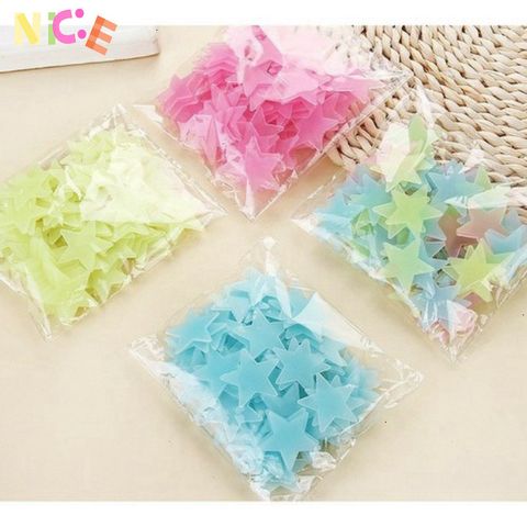 Gói 100 Miếng Sao Dạ Quang Nhiều Màu Sắc - Trang Trí Tường Đêm Lung Linh, An Toàn Cho Sức Khỏe, Phù Hợp Với Phòng Ngủ và Phòng Khách