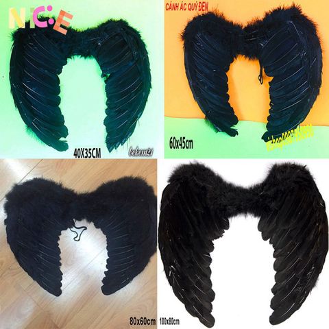 Cánh Thiên Thần Cosplay Halloween Đen Trắng Hồng - Phụ Kiện Hóa Trang Lễ Hội Cho Trẻ Em và Người Lớn