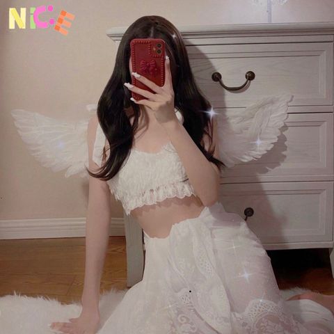 Cánh Thiên Thần Trắng - Phụ Kiện Hóa Trang Giáng Sinh và Halloween - Đôi Cánh Lông Vũ Dành Cho Tất Cả Dịp Lễ Hội