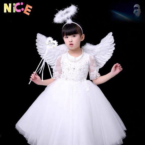 Cánh Thiên Thần Trắng - Phụ Kiện Hóa Trang Giáng Sinh và Halloween - Đôi Cánh Lông Vũ Dành Cho Tất Cả Dịp Lễ Hội
