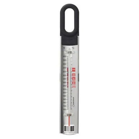 Nhiệt kế KitchenAid KQ907G Đo Nhiệt Độ Đường/Chiên/Mứt - Thiết Kế Cổ Điển Bằng Thép Không Gỉ, Tay Cầm Nylon An Toàn