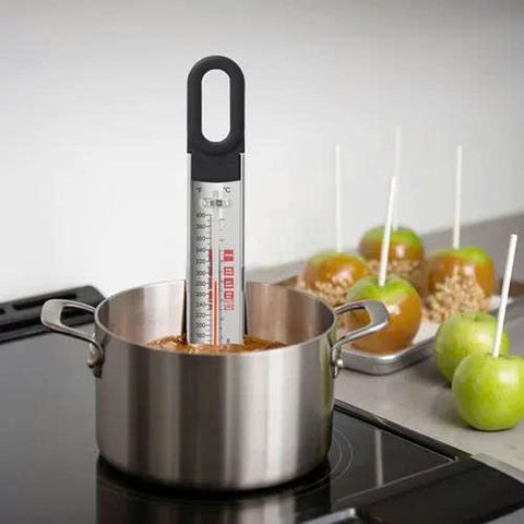 Nhiệt kế KitchenAid KQ907G Đo Nhiệt Độ Đường/Chiên/Mứt - Thiết Kế Cổ Điển Bằng Thép Không Gỉ, Tay Cầm Nylon An Toàn