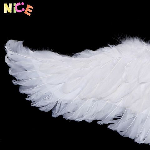 Đôi Cánh Thiên Thần Trắng Kèm Dây Đeo Co Giãn - Phụ Kiện Halloween và Tiệc Tùng Dễ Thương Cho Bé, Lông Vũ An Toàn và Thoải Mái