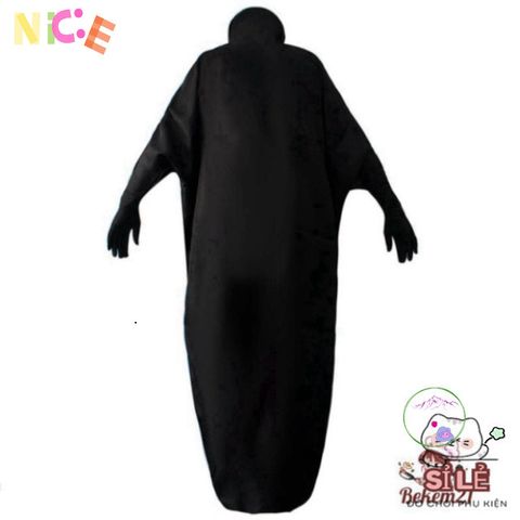 Bộ Cosplay Vô Diện - Áo Choàng Đen & Mặt Nạ Huyền Bí Cho Fan Anime, Phong Cách Thời Trang Độc Đáo, Dành Cho Mọi Đối Tượng