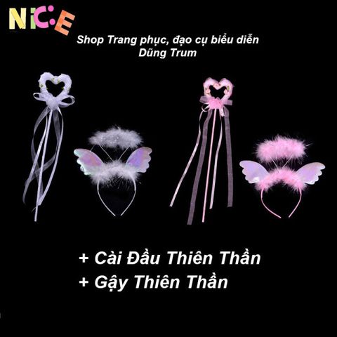 Cánh Thiên Thần Đen Trắng - Bộ Cánh Lông Vũ Hóa Trang Sang Trọng cho Biểu Diễn và Chụp Ảnh Nghệ Thuật