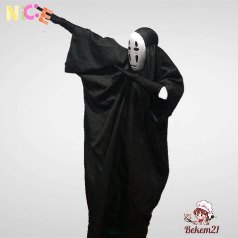 Bộ đồ cosplay Vô Diện - Áo choàng đen và mặt nạ thần kỳ cho sự kiện anime, Halloween - Thời trang không giống ai tại Thaolinh950 Shop