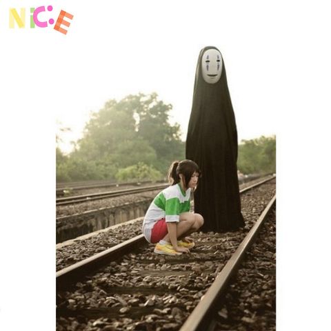 Bộ đồ cosplay Vô Diện - Áo choàng đen và mặt nạ thần kỳ cho sự kiện anime, Halloween - Thời trang không giống ai tại Thaolinh950 Shop