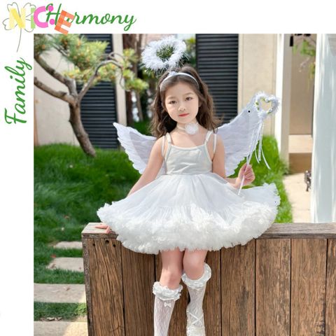 Bộ Phụ Kiện Cánh Thiên Thần 3 Chi Tiết Cho Bé Gái - Hóa Trang Halloween, Trung Thu, Tết Nguyên Đán - Cánh, Cài Đầu, Đũa Phép Kèm Theo