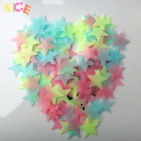 Bộ 5 Gói Dán Tường Sao Dạ Quang - Ngôi Sao Phát Sáng Ban Đêm, Miếng Dán Tiện Lợi Tạo Không Gian Lung Linh