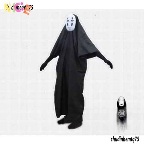 Bộ Trang Phục Hóa Trang Vô Diện Halloween - Áo Choàng, Găng Tay và Mặt Nạ Cho Chơi Cosplay Kích Cỡ Khác Nhau
