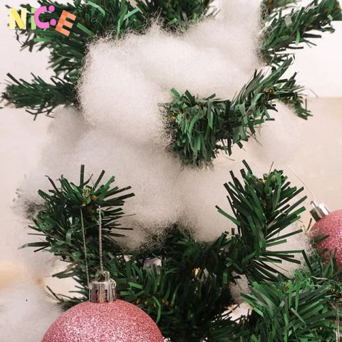 Bông Tuyết Cotton Mềm Trang Trí Cây Thông Giáng Sinh - Tuyết Giả Để Tạo Không Gian Ấm Cúng Noël