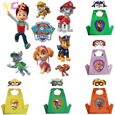 Bộ trang phục Cosplay Paw Patrol - Áo choàng và Mặt nạ cho Halloween, tiệc hóa trang, sự kiện cho bé trai và bé gái