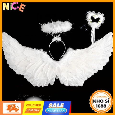 Cánh Thiên Thần Cho Bé Gái - Phụ Kiện Hóa Trang Halloween & Giáng Sinh E1438 - Bộ Đồ Duy Nhất Cho Bé Xinh Đẹp
