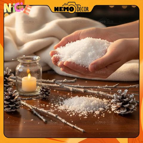 Bột Tuyết Nhân Tạo Nở Dạng Bột (100g/200g) - Trang Trí Giáng Sinh và Tiểu Cảnh Đá - Đem Lại Hiệu Ứng Tuyết Thật Cho Ảnh Nghệ Thuật