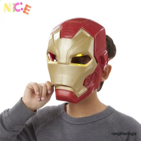 Mặt Nạ Biến Hình Iron Man Cao Cấp - Phụ Kiện Tony Stark Cho Bé Trai Yêu Marvel - Đồ Chơi Hóa Trang An Toàn, Gập Gọn 18x15cm