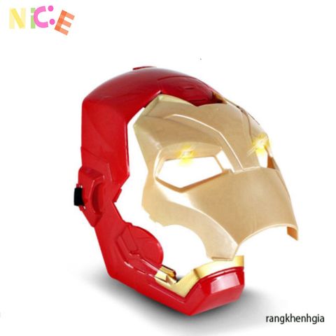 Mặt Nạ Biến Hình Iron Man Cao Cấp - Phụ Kiện Tony Stark Cho Bé Trai Yêu Marvel - Đồ Chơi Hóa Trang An Toàn, Gập Gọn 18x15cm