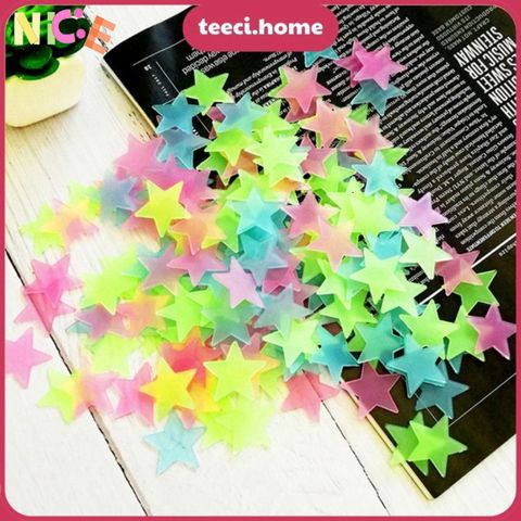 Gói 100 Ngôi Sao Dạ Quang Phát Sáng Tự Nhiên - Trang Trí Phòng Ngủ Huyền Bí cho Trẻ Em - Quà Tặng Độc Đáo từ TEECI