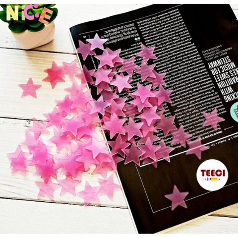 Gói 100 Ngôi Sao Dạ Quang Phát Sáng Tự Nhiên - Trang Trí Phòng Ngủ Huyền Bí cho Trẻ Em - Quà Tặng Độc Đáo từ TEECI