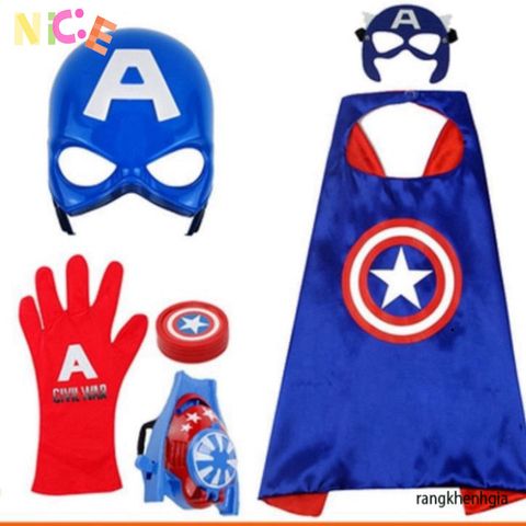 Bộ Cosplay Avengers KHIÊN, KIẾM & MẶT NẠ LED Nhạc cho Người Nhện, Người Sắt, Đội Trưởng Mỹ - Đồ Chơi Hóa Trang Siêu Anh Hùng cho Trẻ Em
