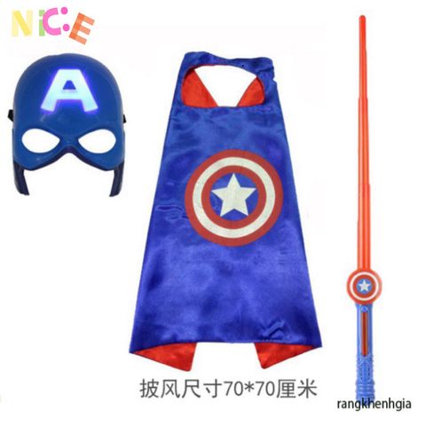 Bộ Cosplay Avengers KHIÊN, KIẾM & MẶT NẠ LED Nhạc cho Người Nhện, Người Sắt, Đội Trưởng Mỹ - Đồ Chơi Hóa Trang Siêu Anh Hùng cho Trẻ Em