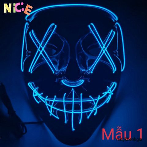 Mặt Nạ Phát Sáng LED Halloween - Mặt Nạ Dạ Quang Độc Đáo Cho Tiệc Hóa Trang, Cosplay, Sự Kiện Đặc Biệt