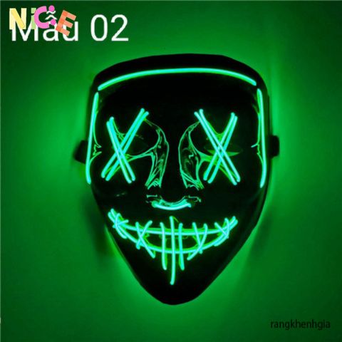 Mặt Nạ Phát Sáng LED Halloween - Mặt Nạ Dạ Quang Độc Đáo Cho Tiệc Hóa Trang, Cosplay, Sự Kiện Đặc Biệt