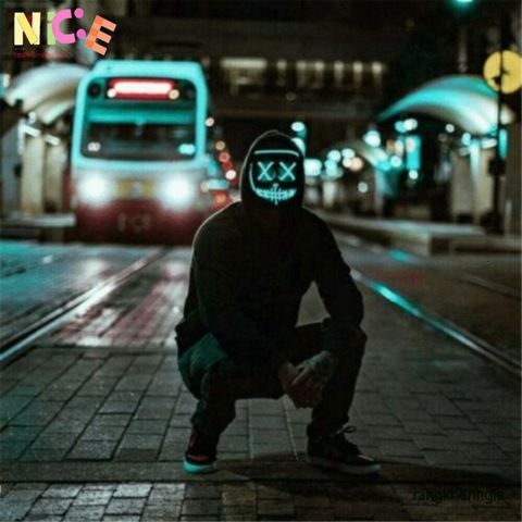 Mặt Nạ Phát Sáng LED Halloween - Mặt Nạ Dạ Quang Độc Đáo Cho Tiệc Hóa Trang, Cosplay, Sự Kiện Đặc Biệt