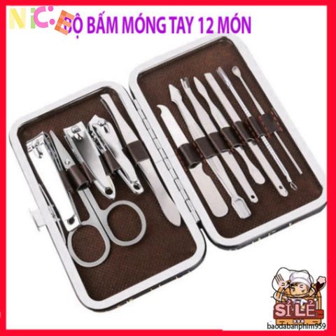 Bộ Dụng Cụ Chăm Sóc Móng Tay Aulyshop 12 Món - Đầy Đủ Dụng Cụ Làm Móng Và Làm Đẹp Cao Cấp, Tiện Dụng Cho Gia Đình