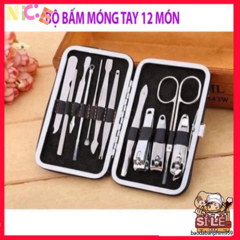 Bộ Dụng Cụ Chăm Sóc Móng Tay Aulyshop 12 Món - Đầy Đủ Dụng Cụ Làm Móng Và Làm Đẹp Cao Cấp, Tiện Dụng Cho Gia Đình