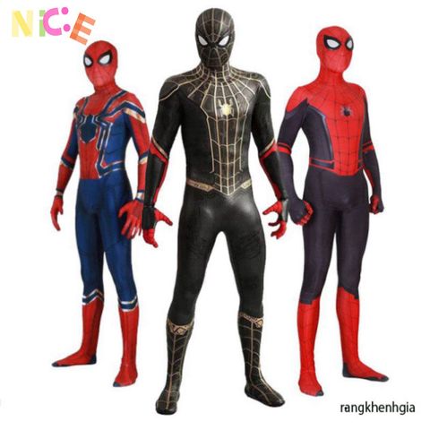 Bộ Đồ Liền Quần Hóa Trang Spider-Man No Way Home Cho Bé - Chất Liệu Spandex Mềm Mại, Thiết Kế 3D Đầy Sắc Màu Hóa Trang Halloween, Cosplay