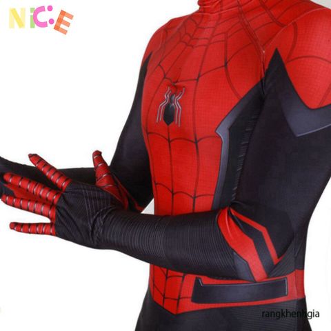 Bộ Đồ Liền Quần Hóa Trang Spider-Man No Way Home Cho Bé - Chất Liệu Spandex Mềm Mại, Thiết Kế 3D Đầy Sắc Màu Hóa Trang Halloween, Cosplay
