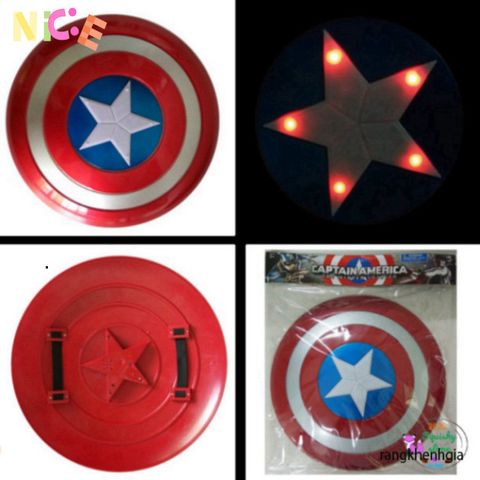 Mặt Nạ Phát Sáng Đội Trưởng Mỹ Avengers - Đồ Chơi Hóa Trang Siêu Anh Hùng Cho Trẻ Em với Iron Man & Spider-Man