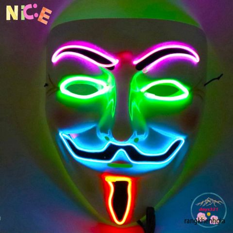 Mặt Nạ Halloween Đầu Lâu LED Phát Sáng - Phụ Kiện Hóa Trang Kinh Dị Cho Tiệc Tùng và Lễ Hội