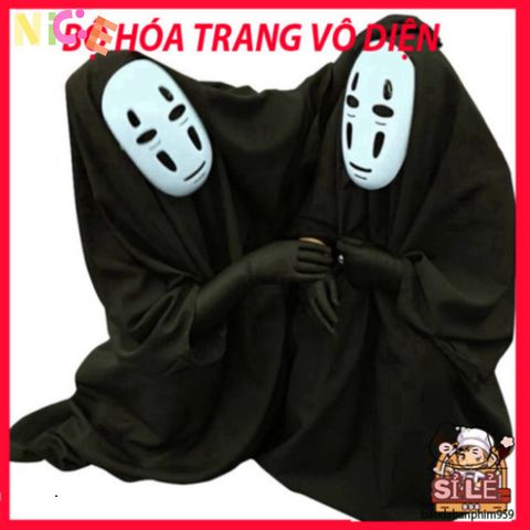 Bộ Trang Phục Halloween Vô Diện Cho Trẻ Em - Phong Cách Hacker Từ Spirited Away - Cosplay Độc Đáo Cho Bé Gái & Bé Trai